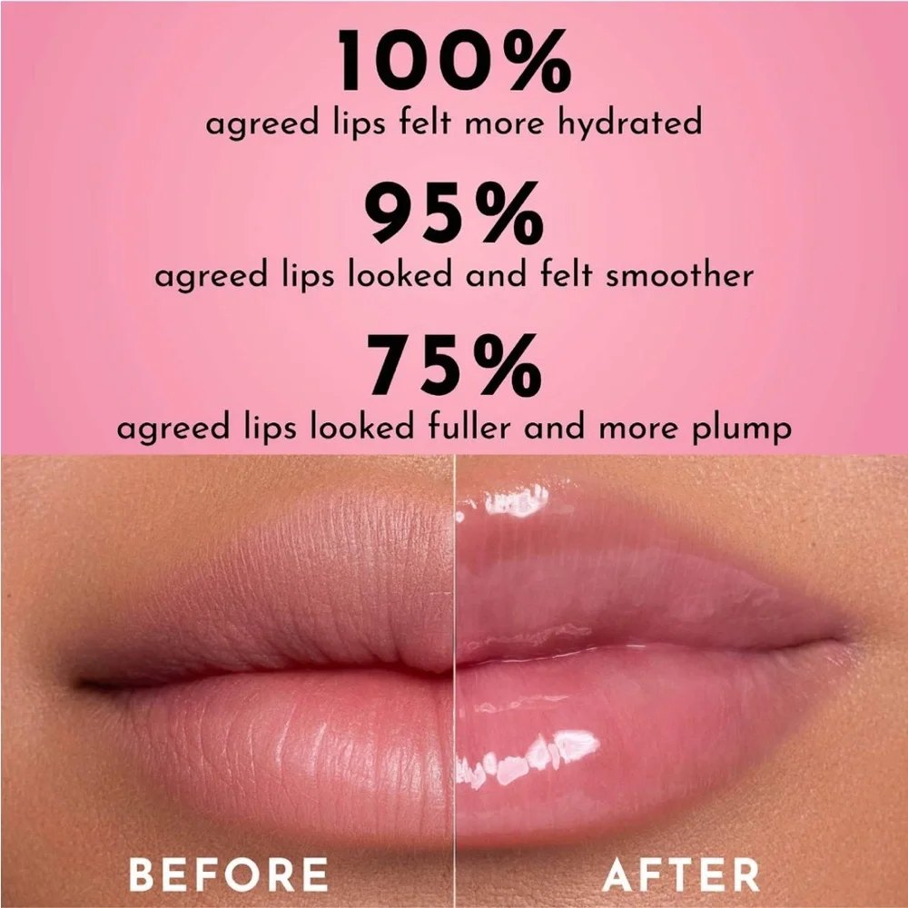 LAWLESS Forget the Filler Lip Plumping Smoothing Gloss Strawberry Popsicle NIB
